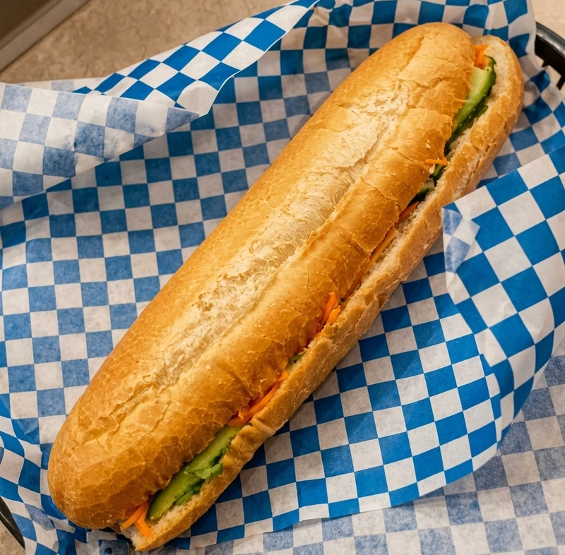 Spicy Sate Chicken Sub from Thai Tai Vietnamese, Vietnamese food delivered to Marda Loop, Calgary