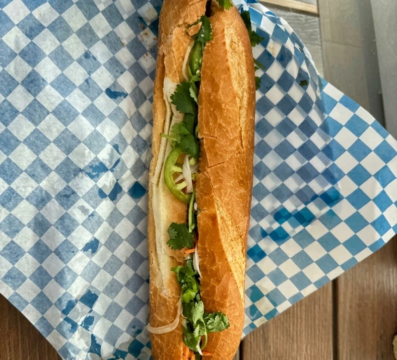 Tiger prawn banh mi sub at Thai Tai Vietnamese in Calgary