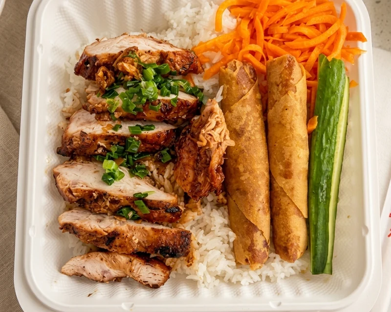 Grilled Lemongrass Chicken Bowl at Thai Tai Vietnamese in Calgary